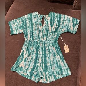 NWT Go Coco tie dye romperM